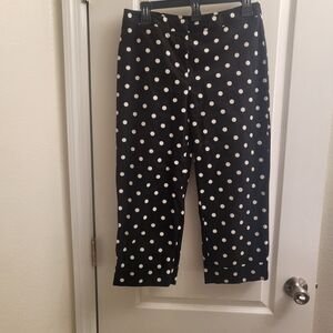 Rafaella Black and White Polka Dot Kids Pants